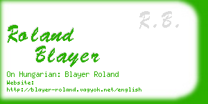 roland blayer business card